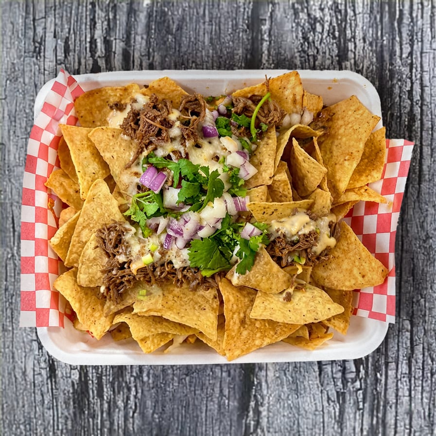 Beef Birria Nachos.