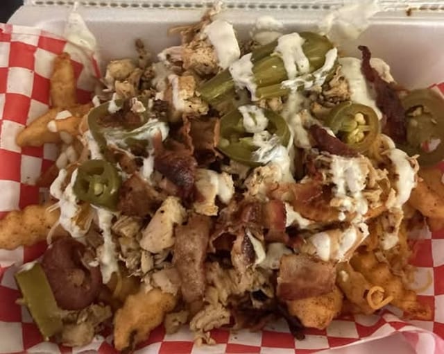 Jalapeño, Chicken, Bacon Ranch, Cheese Fries.